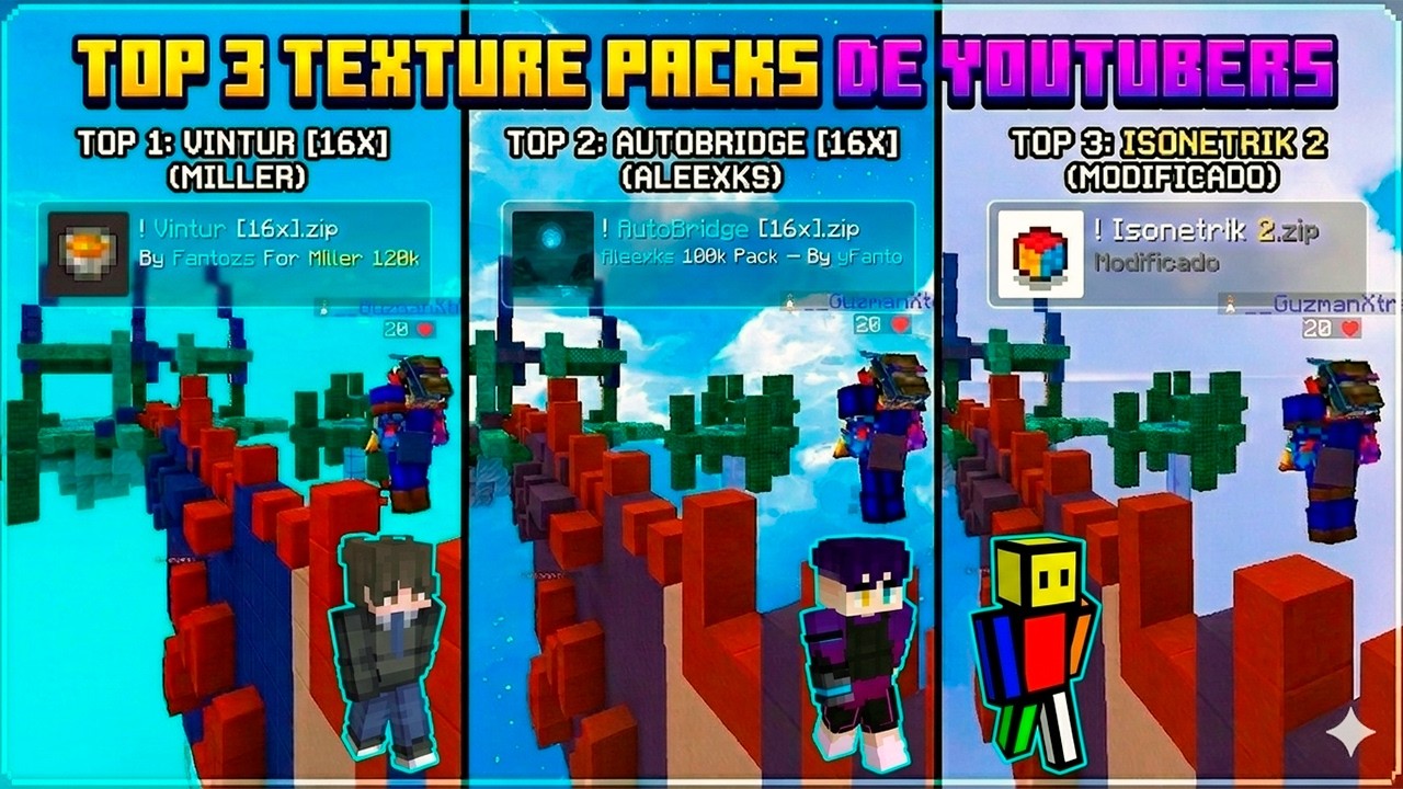 Probando los Texture Packs de Soycubo, Miller y Aleexks en The Bridge 🏆