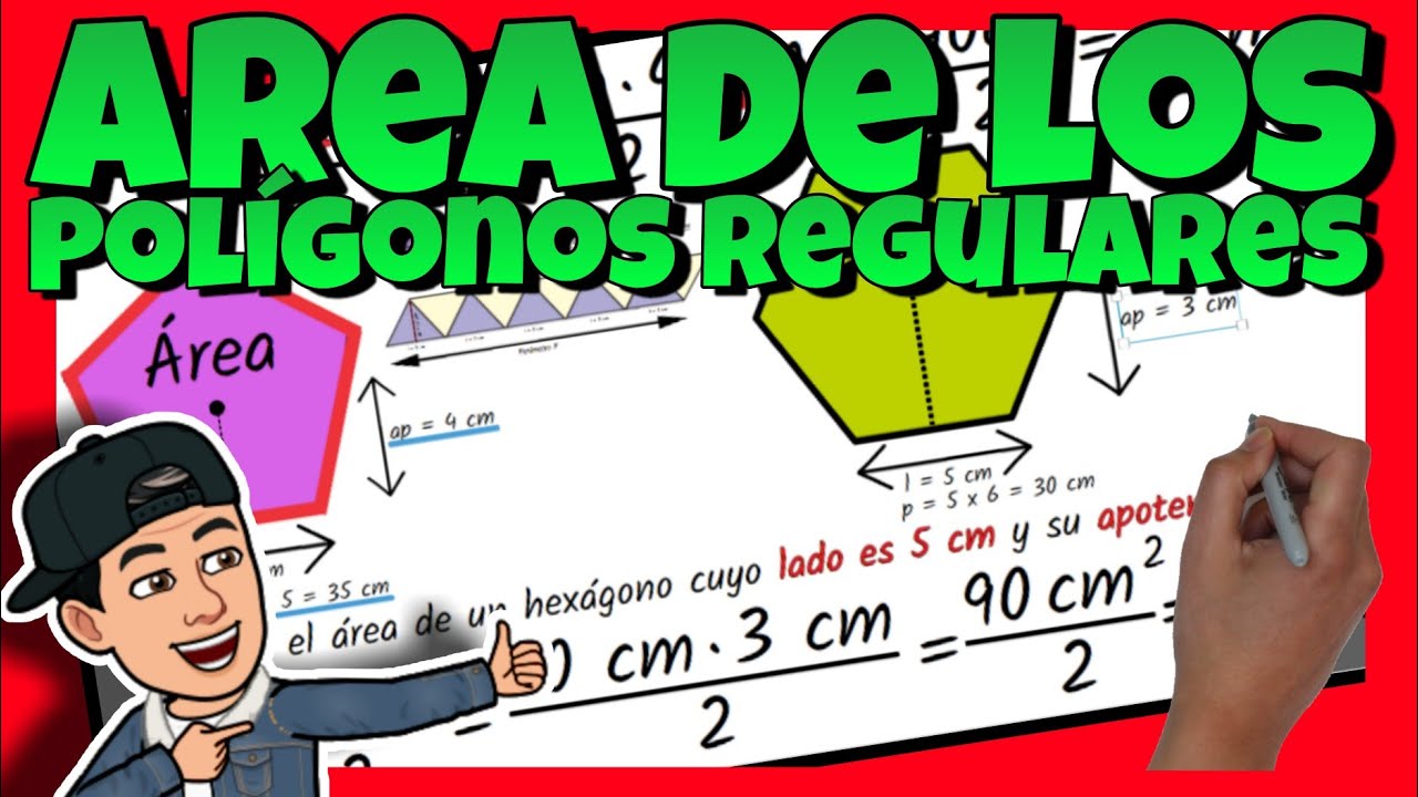 😮 ÁREA de POLÍGONOS REGULARES 📏 Figuras planas