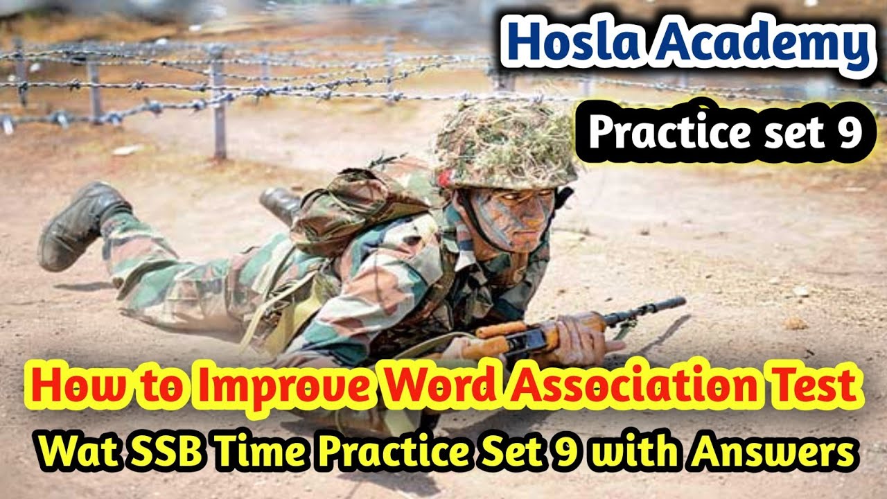How to Improve Word Association Test | WAT SSB Time Practice with Answers | Hosla Academy 