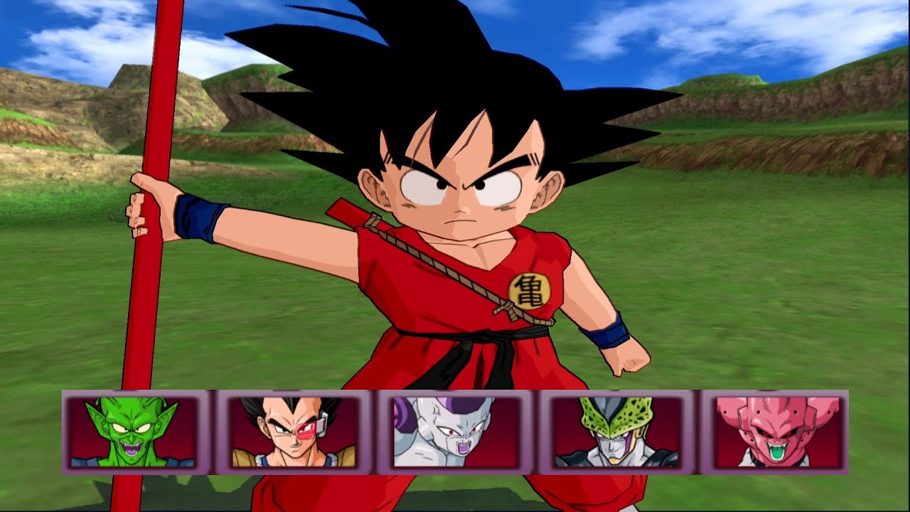 【TAS】Kid Goku VS 5 Villains (Enhanced Red Potara) | DBZ: Budokai Tenkaichi 3 HD