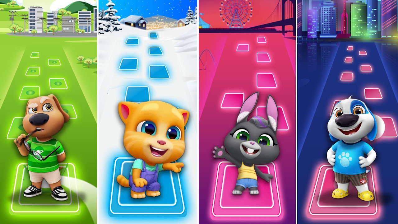 Talking Tom & Friends 🎶 Tiles Hop EDM Rush