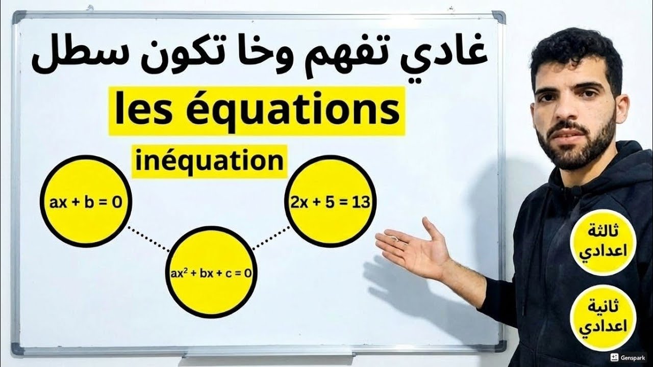 3ac || مايمكنش يبقا عندك مشكل في درس les équations et l'inéquation من ورا هاد فيديو ضمن نقط ديالك 😍