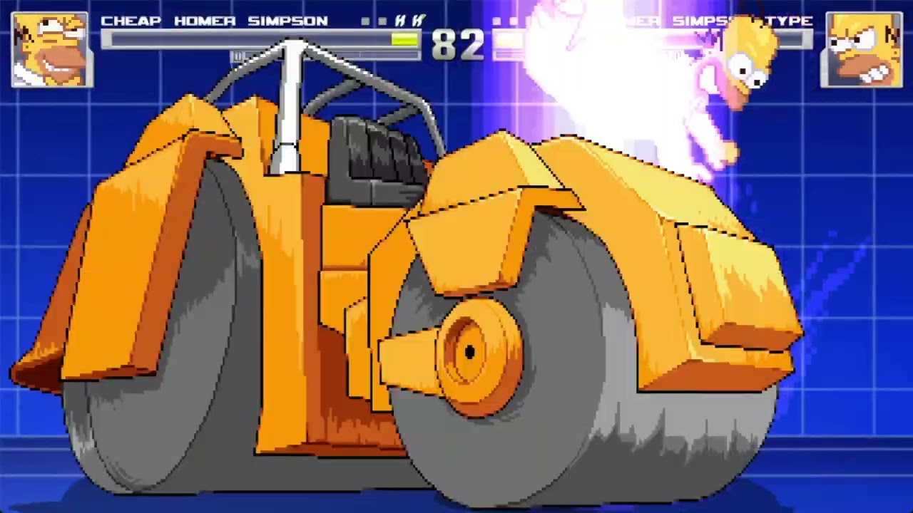 MUGEN Fight | Cheap Homer Simpson (Japanese Voice) VS Cheap Homer Simpson Type