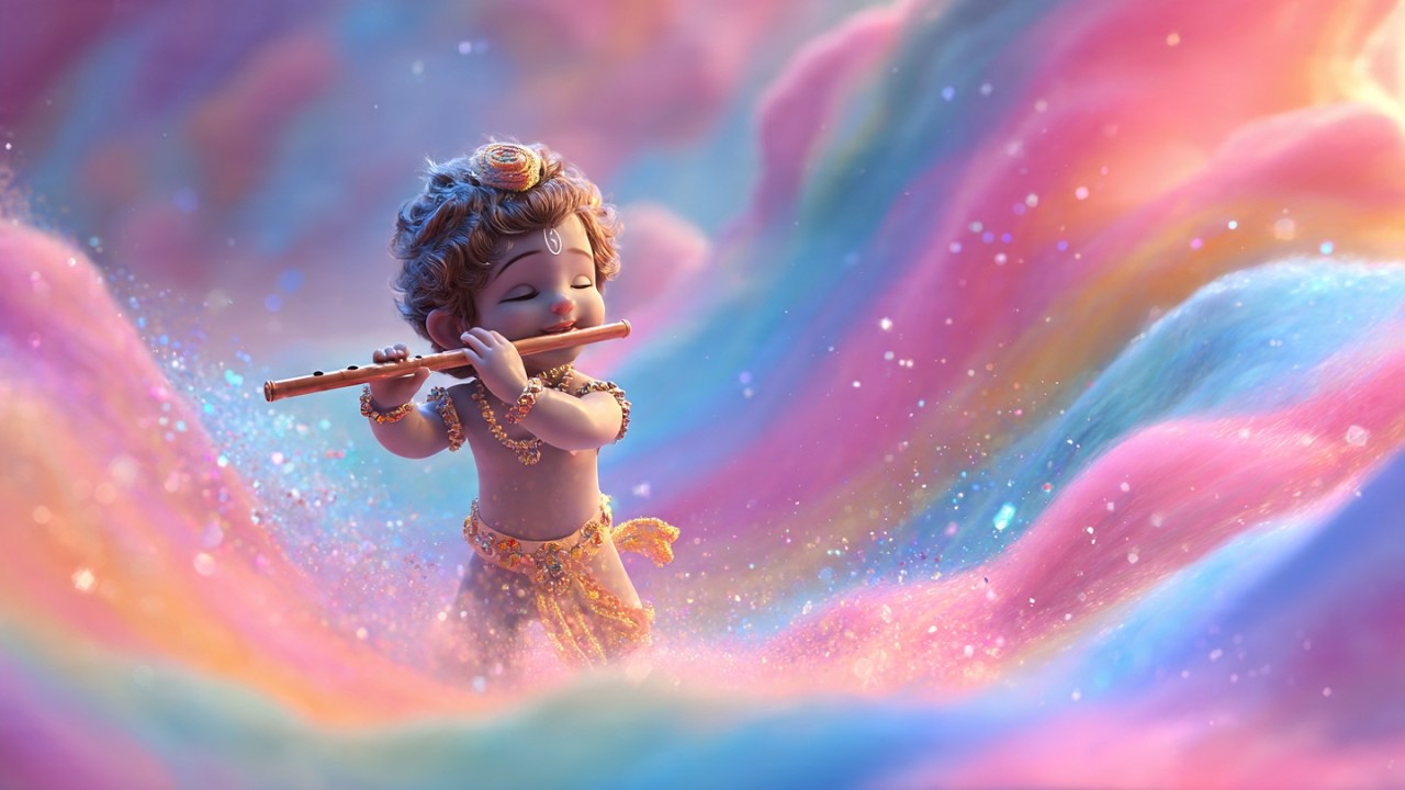 Kale ne kar dio Laal ❤️ |Kids Animation|Holi Festival of Colors 🌈 Krishna Ki Rangbirangi Holi Songs