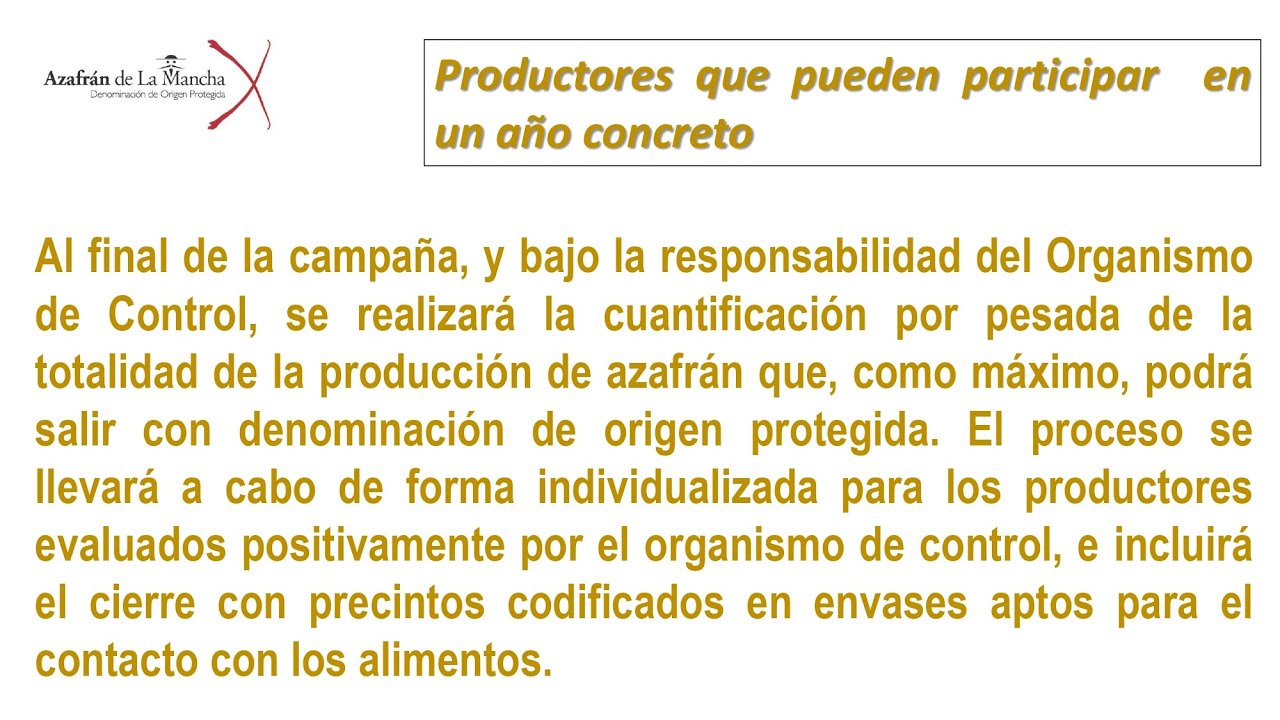 10. PESADO PRODUCCIÓN. Nuevos requisitos para productores del pliego de condiciones
