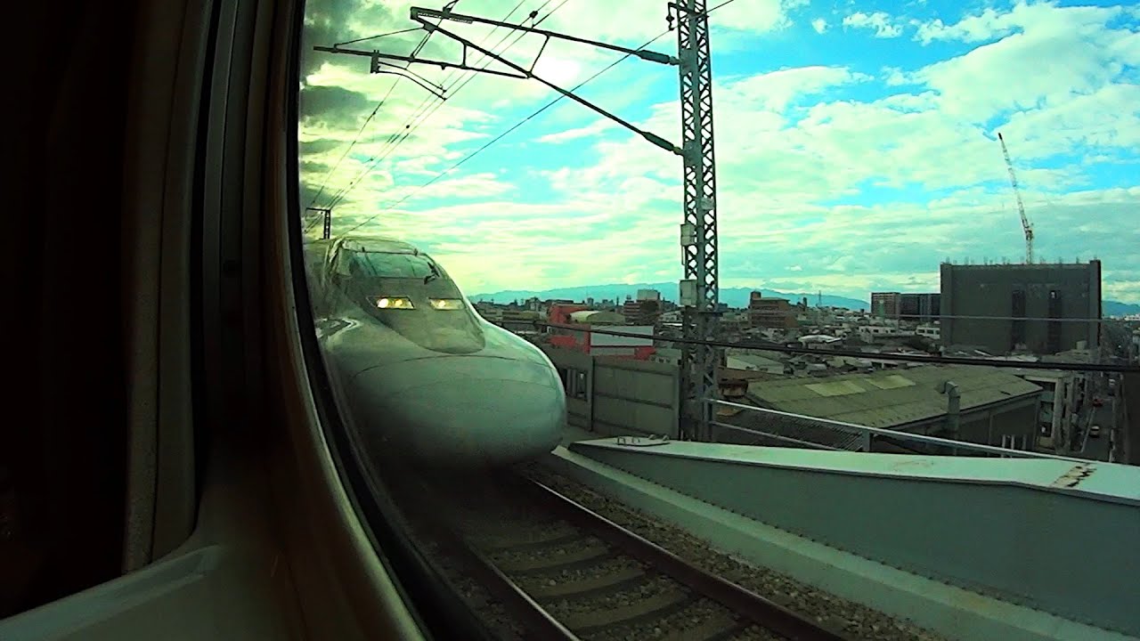 【車窓】山陽新幹線 のぞみ37号 新大阪駅 ⇒ 広島駅 train window NOZOMI super express