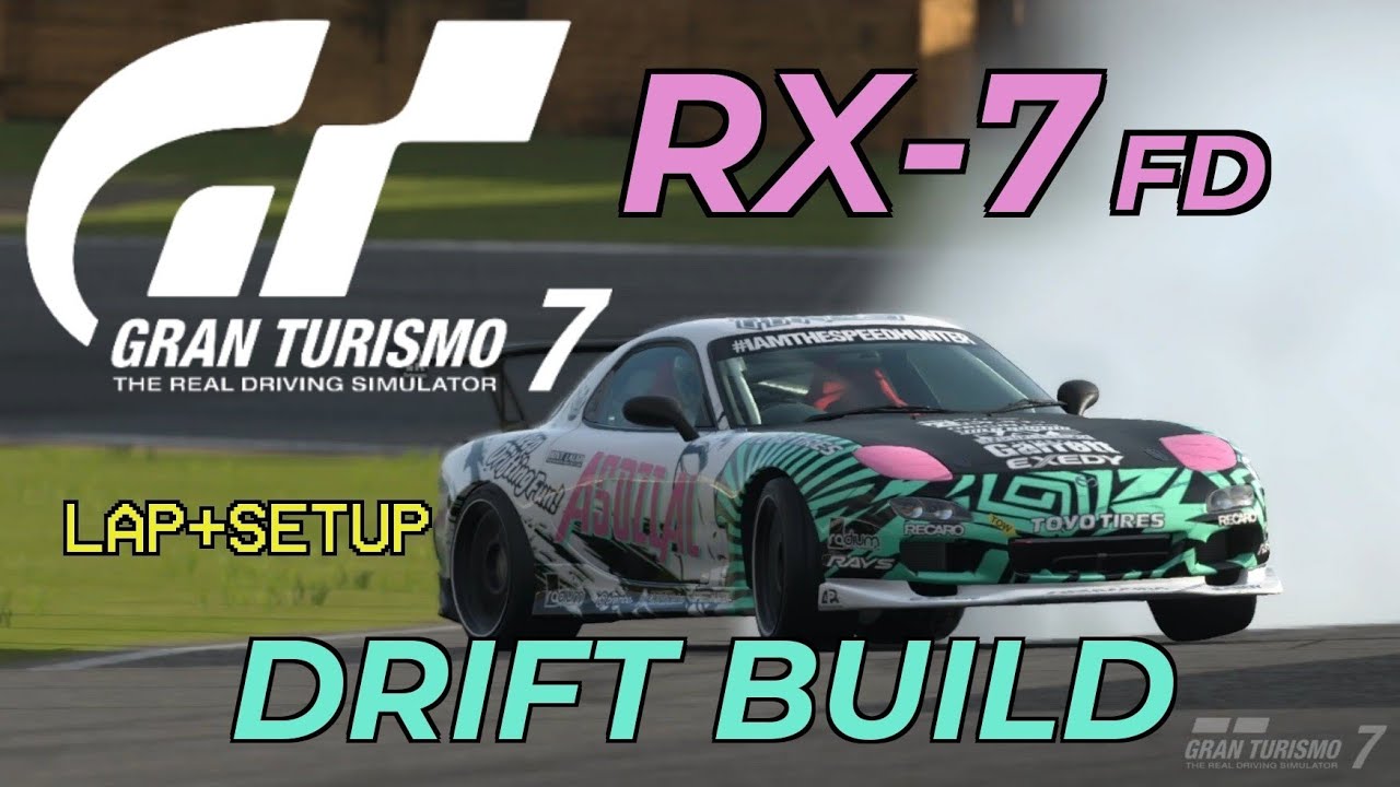 RX-7 FD Drift Build Gran Turismo 7 Update 1.49/1.50 - Tsukuba Lap + Setup