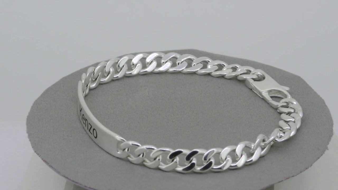 Gourmette identité homme en argent personnalisable - www.e-bijouterie.com