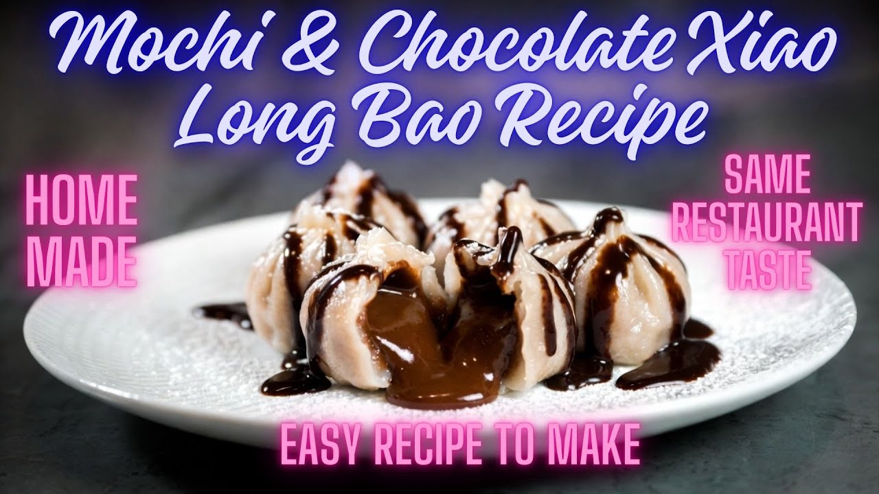 Mochi & Chocolate Xiao Long Bao Recipe | Molten Chocolate Dessert Dumplings (Din Tai Fung Style)