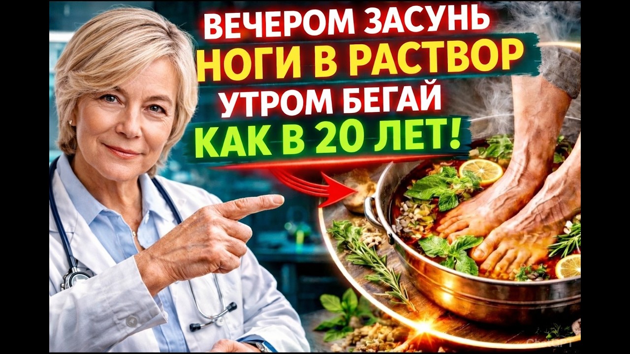 ЛЕГКО опустите ноги в этот раствор — и через 2 дня БОЛИ НЕТ! СТАРЫЙ РЕЦЕПТ ДЛЯ НОГ
