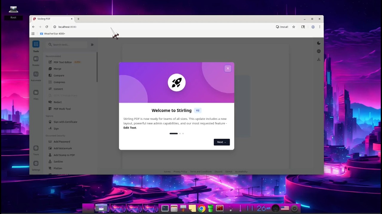 'Install' Stirling PDF Java App In Ubuntu 24.04