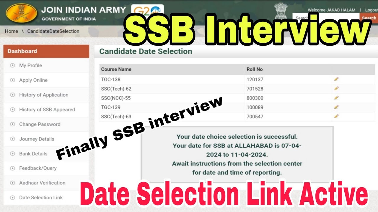 Indian Army SSC Tech-63 Finally I'm Shortlisted for SSB interview at Allahabad 2024