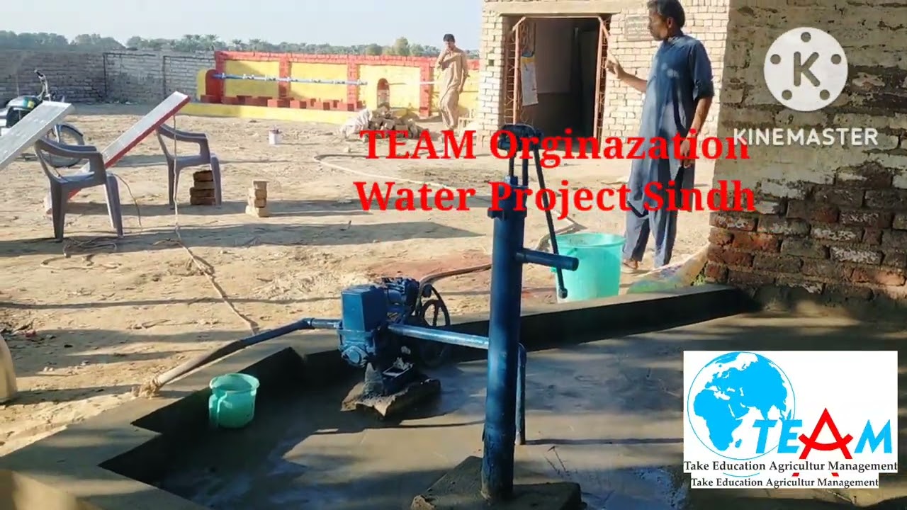 Today, the TEAM organization the work of installing the head pump and water Moter again