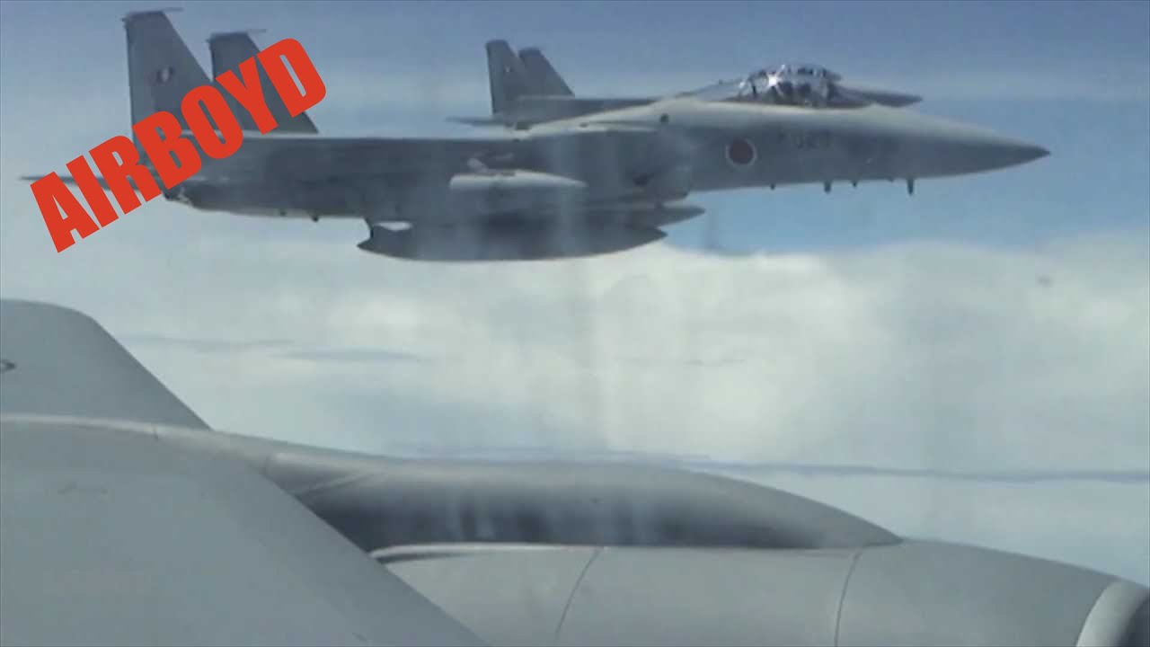 Mitsubishi F-15DJ Eagle Air Refueling Over Japan (2012)