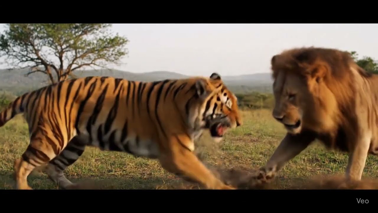 Tiger vs Lion: The Ultimate Battle for the Jungle King! 🐅🦁Video of Tiger and Lion Fight