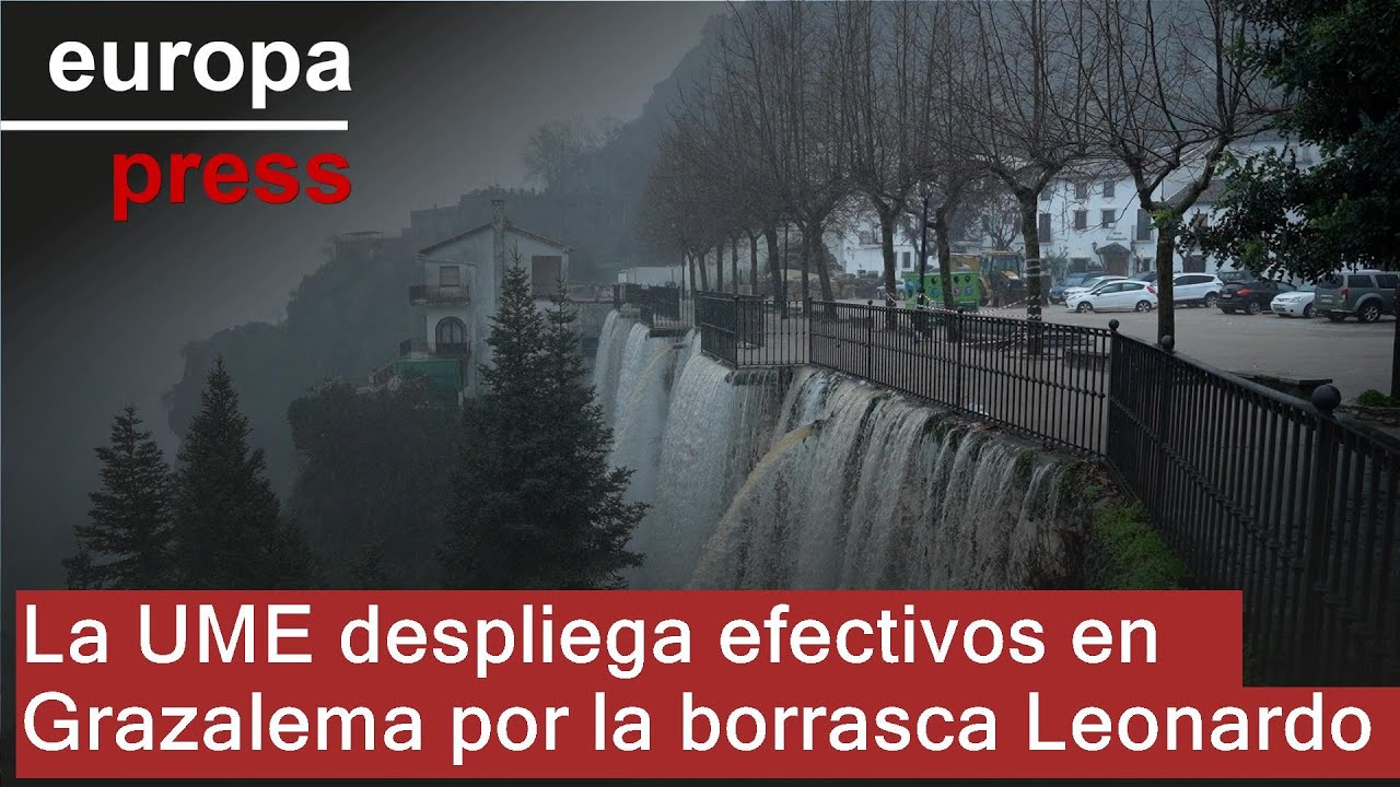 La UME se desplaza a Grazalema ante anegación de calles y casas por las fuertes lluvias