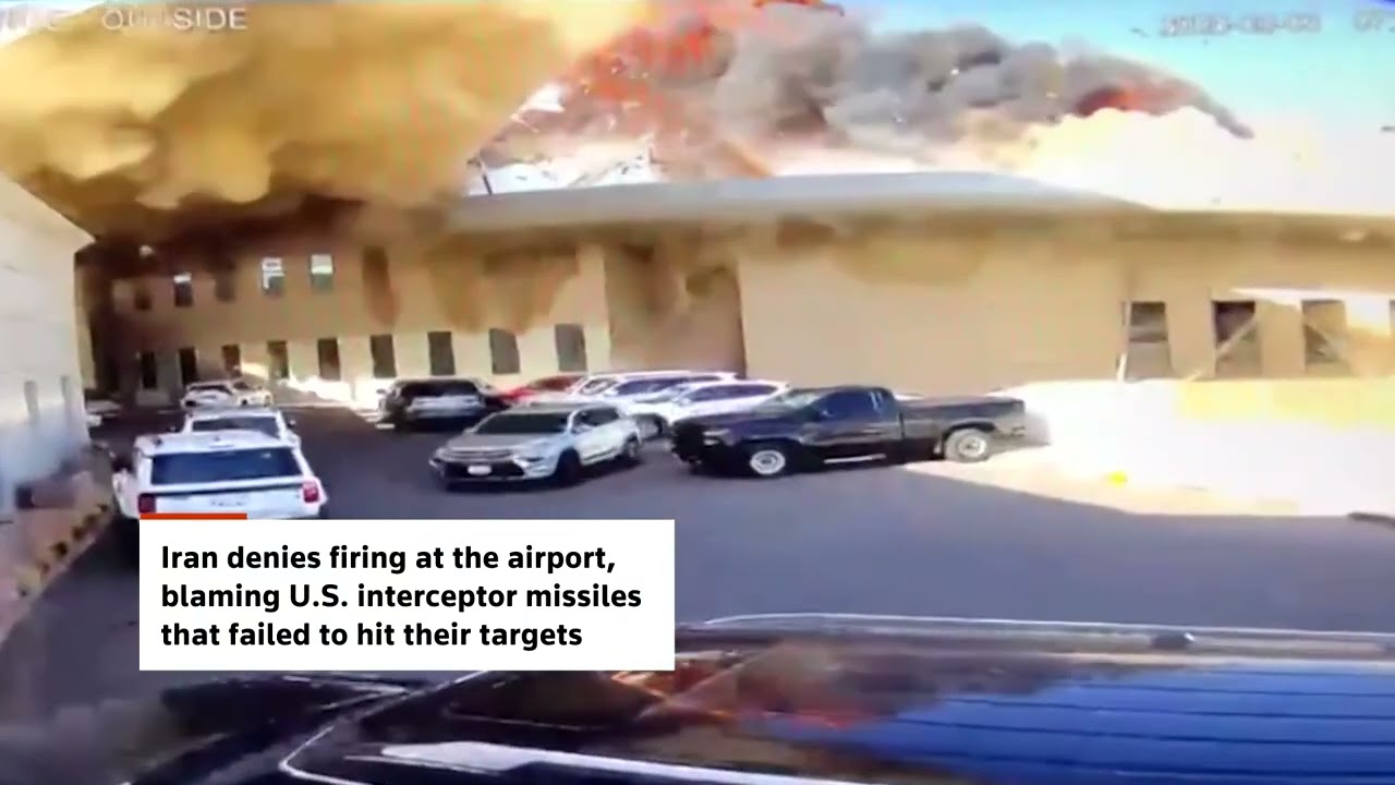 Kuwait releases footage of alleged drone crash into its airport