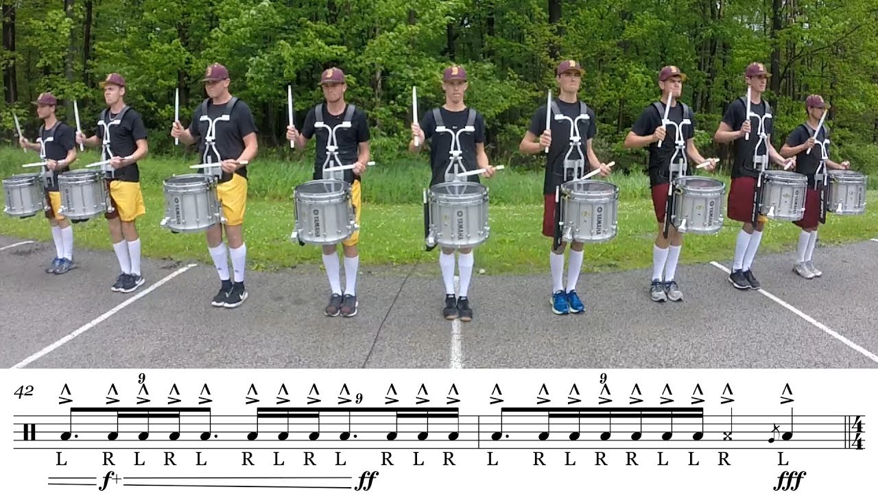 2017 Cadets Snares - LEARN THE MUSIC to 