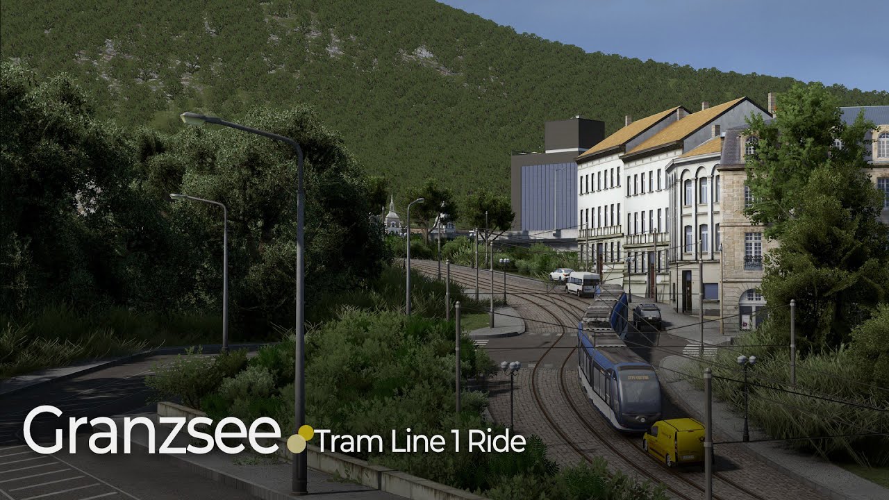 Granzsee - Tram Line 1 Cities:Skylines First Person Ride