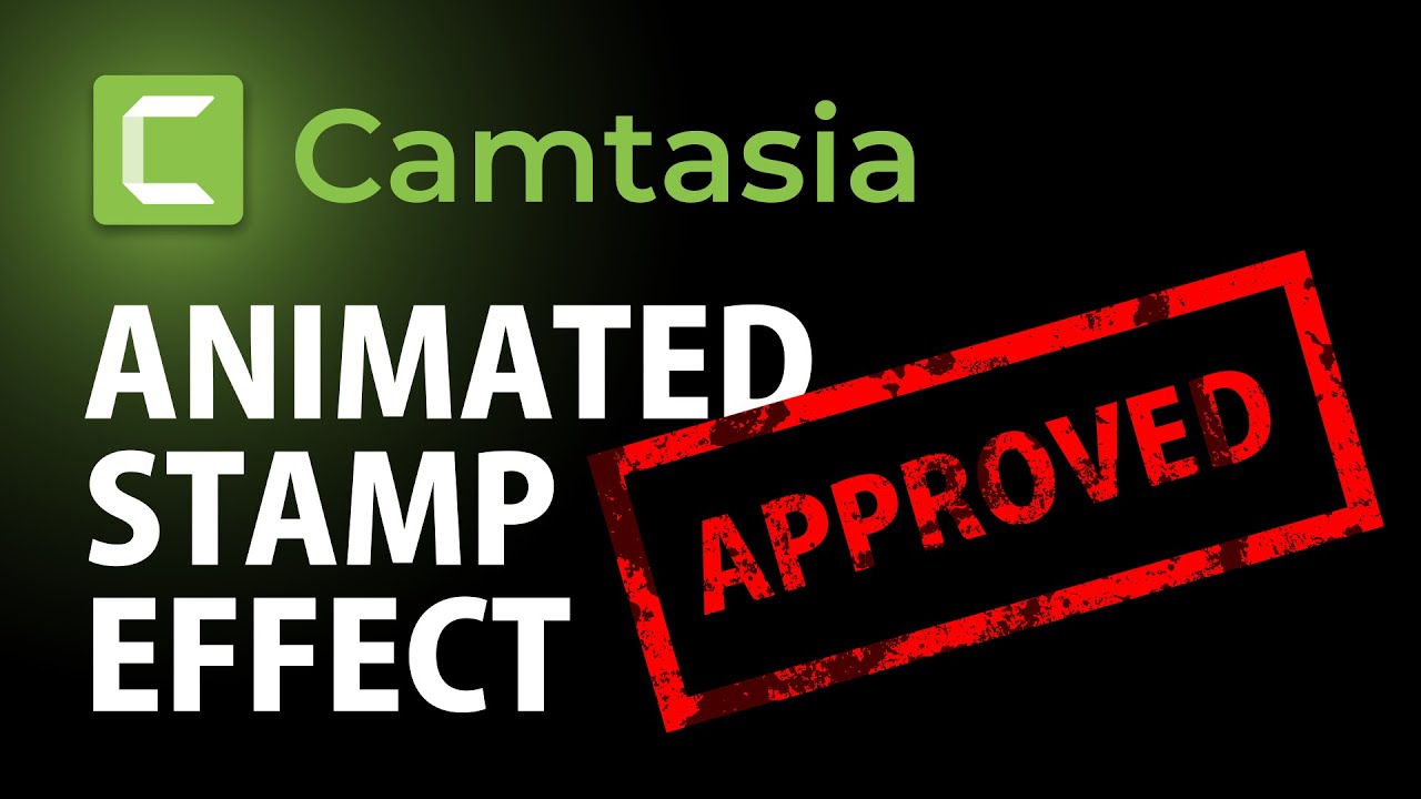 How to create animated STAMPING effect in Camtasia | Camtasia Tutorial