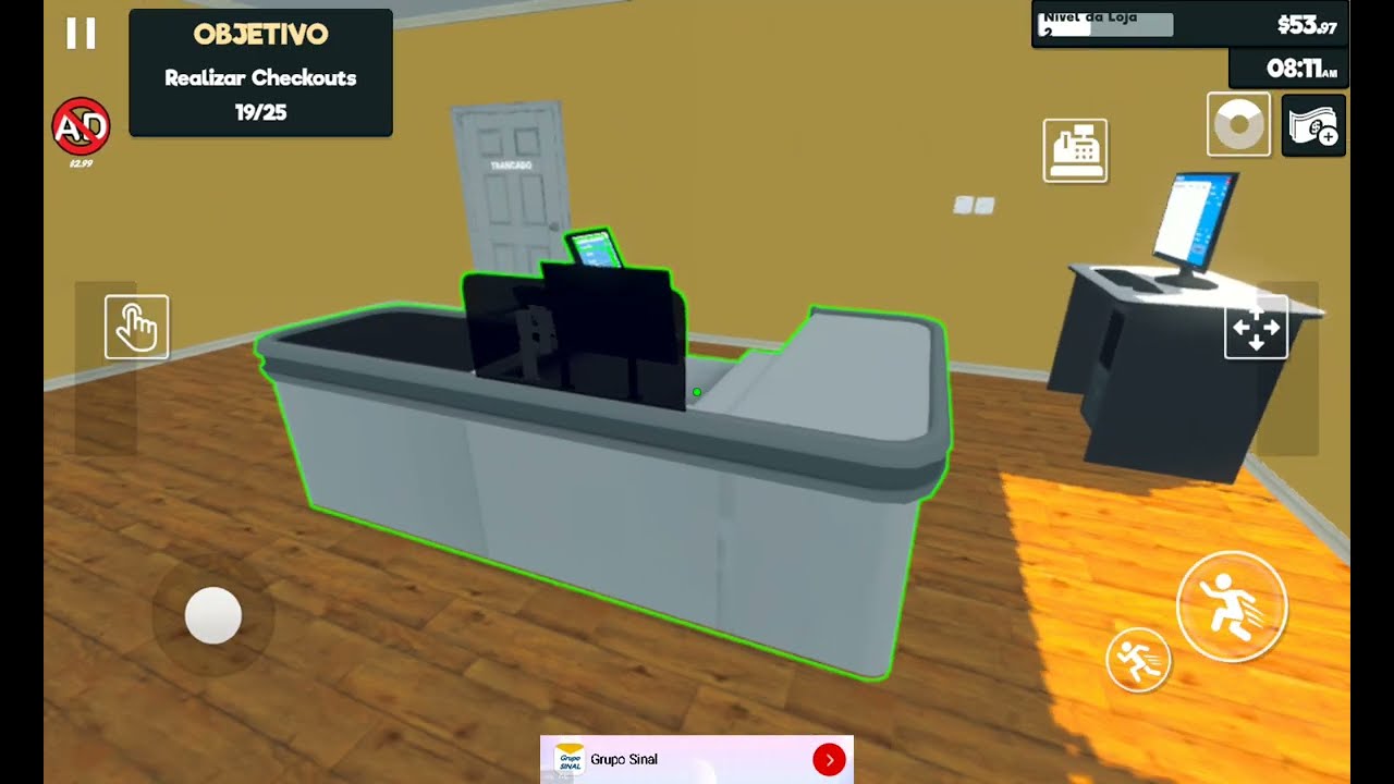 Jogando supermarket com a Poliana.