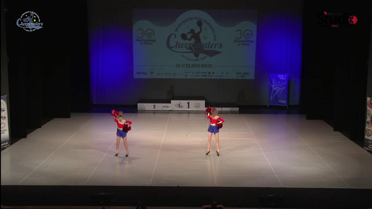 Karolina i Karolina z Legionowa 2 XXII Mistrzostwa Polski Cheerleaders PSCh Kielce 2019