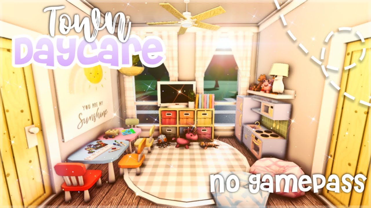 No Gamepass Town I Part 5 I Town Daycare I Bloxburg Build - iTapixca Builds