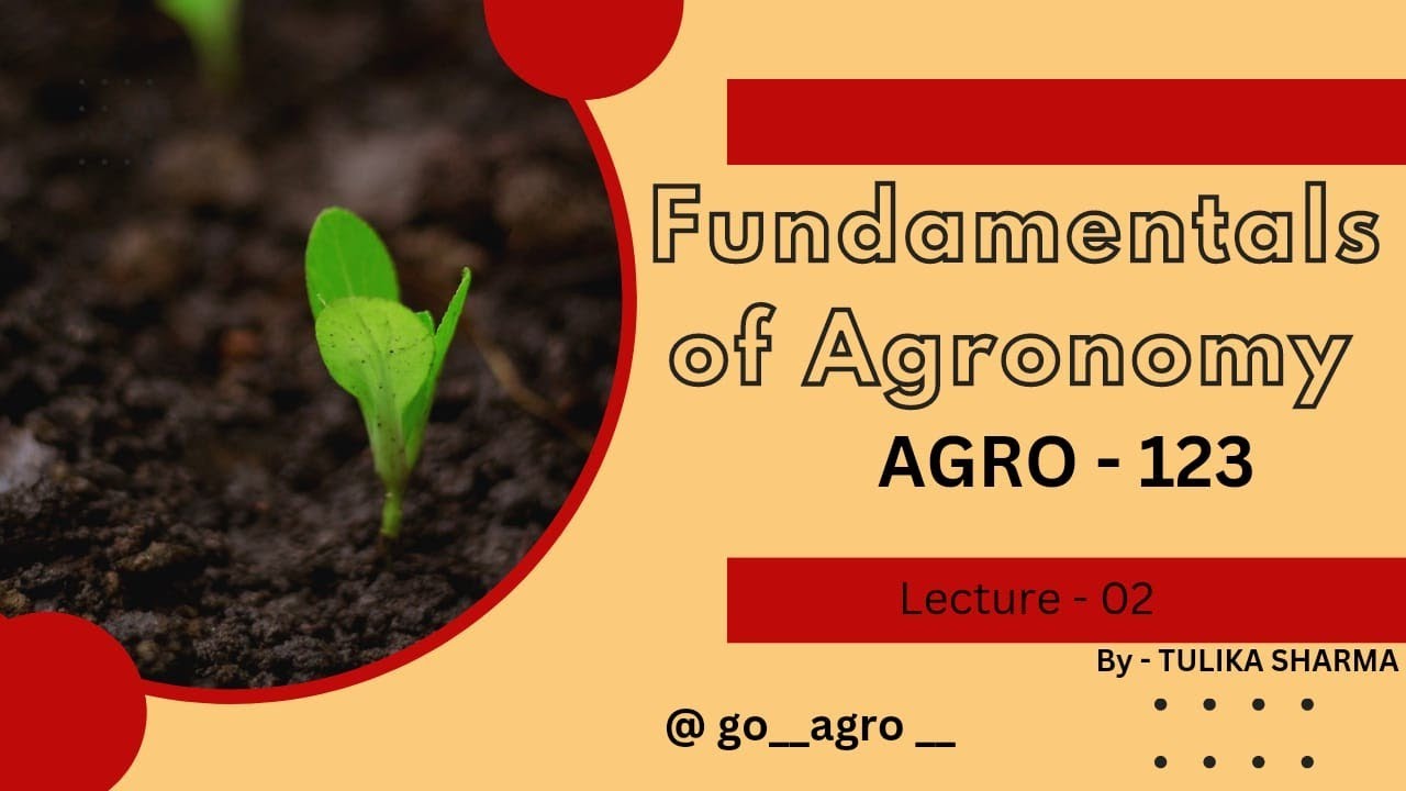 AGRONOMY | Lecture - 2 | Soil Water Plant Relationship and Volume Mass Relationship | Go Agro