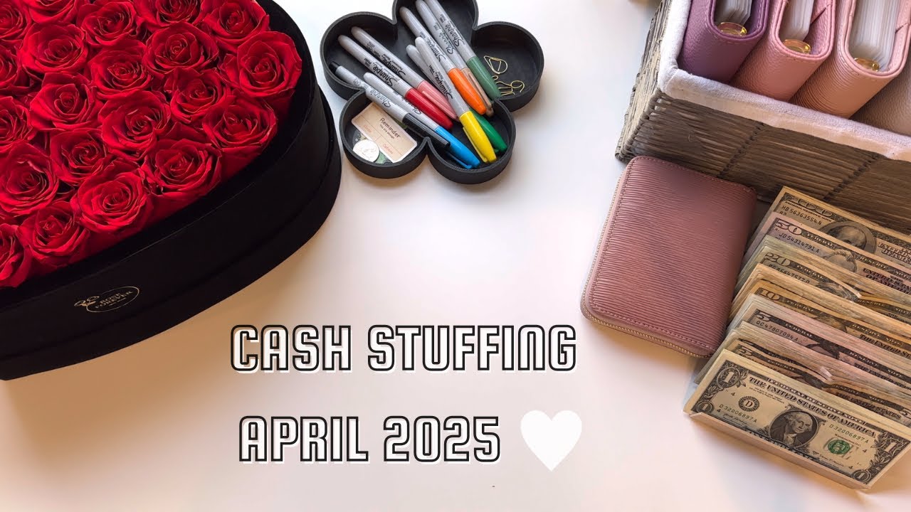 Cash Envelope Stuffing | April 2025 💛 | Rose Forever New York 🌹