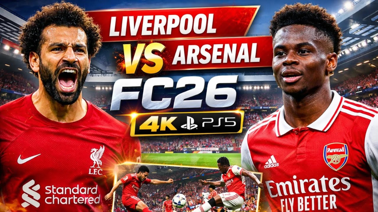 Liverpool vs Arsenal | FC26 PS5 4K Gameplay | Ultra Settings | Full Match