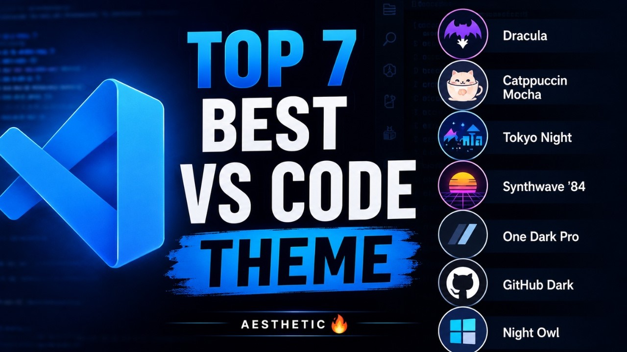 Best VS Code Themes for Developers 2026 | Top 7 VS Code Themes 🔥