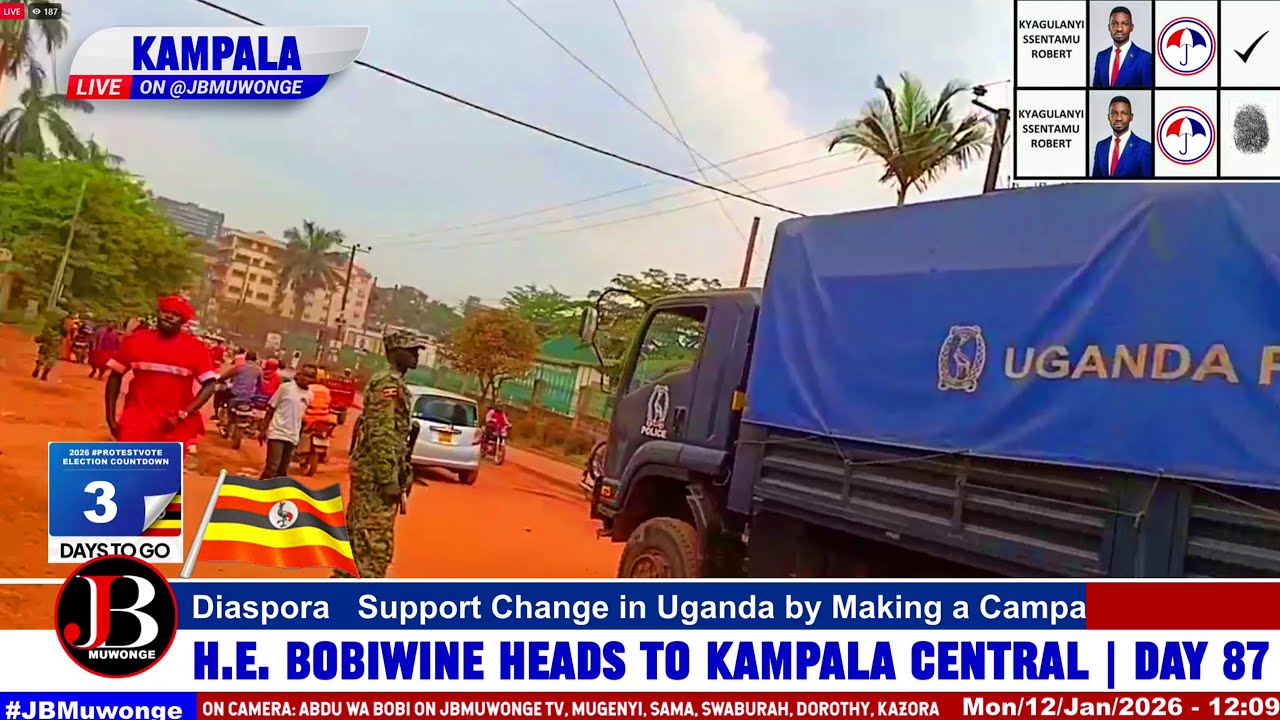 Heavy Military Deployment Around Venue Blocks Crowds from Entering Campaign Venue in Kampala