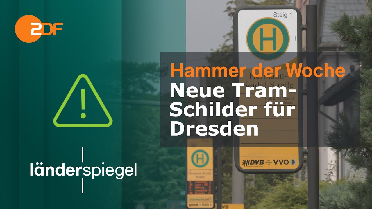 Neue Tram-Schilder für Dresden | Hammer der Woche vom 05.08.23 | ZDF