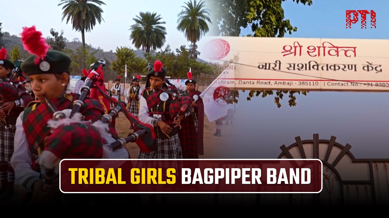 Tribal girls’ Bagpiper Band in Ambaji scripts a story of empowerment