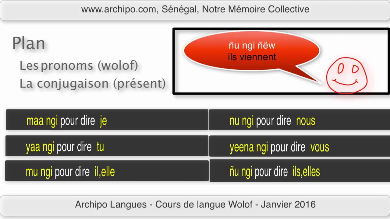 La conjugaison (présent) en Wolof