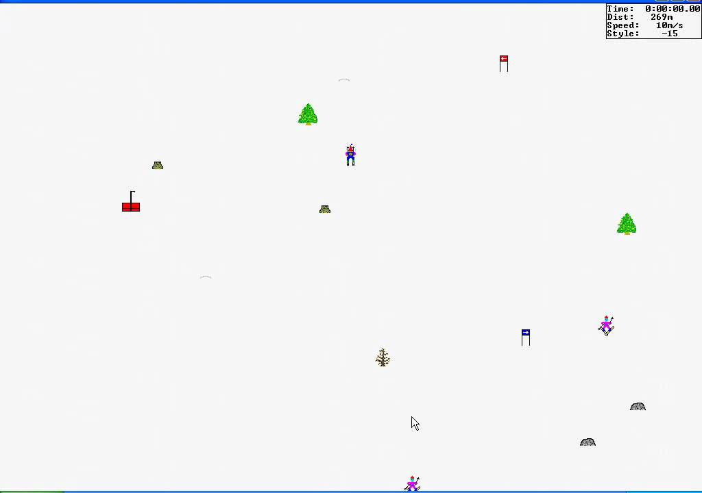 Skifree - I GOT AWAY!!!!!!!!!!!.......or not....