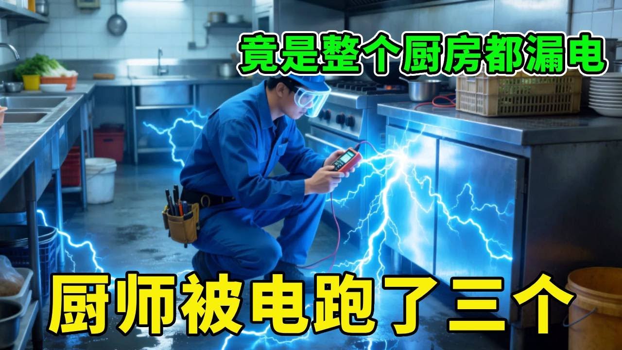 厨师被电跑了三个，进去一侧才知道整个厨房都带电，这个故障看完就三个字：没想到…【城阳电工电路】