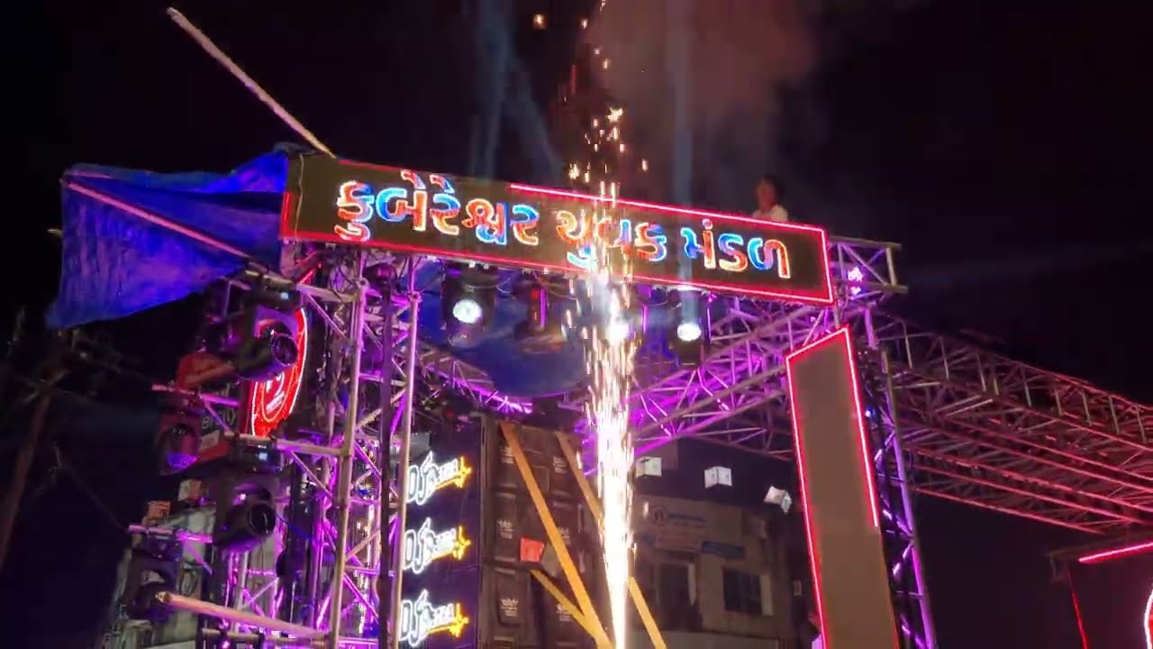 K.Y.M Kubereshwar Yuvak Mandal Manjalpur Ganpati Aagman 2024 Vadodara || Dj 3netra || Huge fireworks