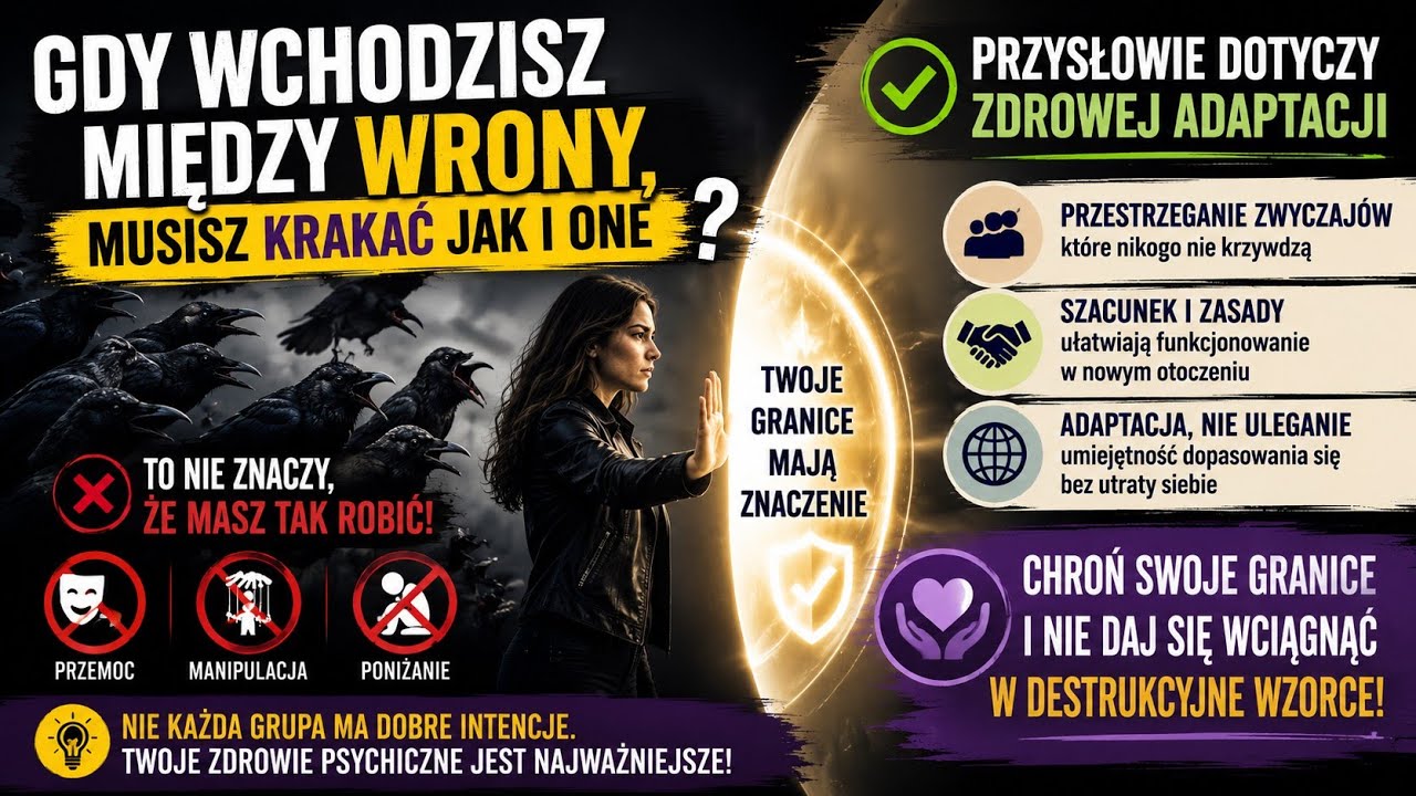 Gdy wchodzisz między wrony musisz krakać jak i one