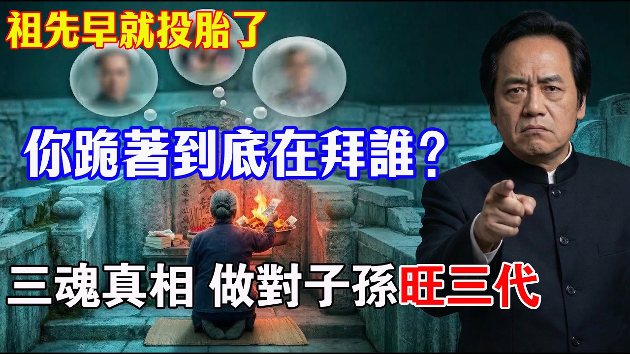 祖先早就投胎了，你跪著到底在拜誰？倪海廈揭秘「三魂」物理學真相，這根本不是迷信！ #倪海厦  #中醫養生  #經方  #清明節  #祭祖  #量子糾纏