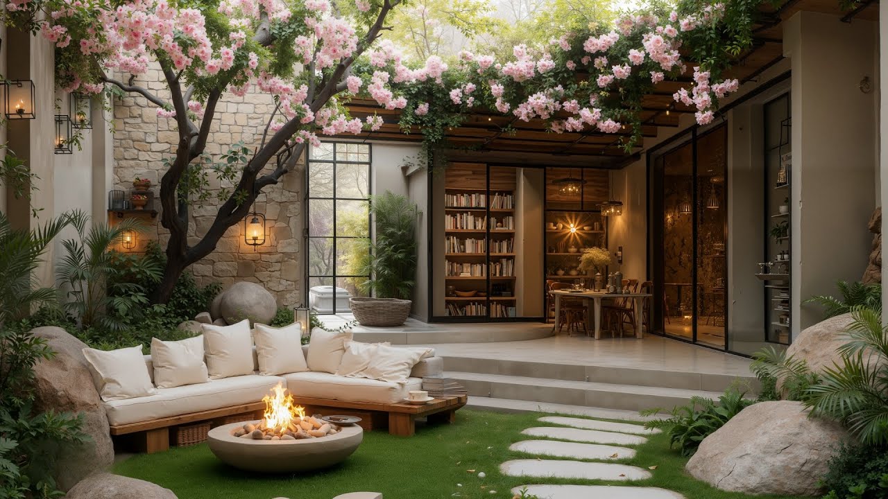 Spring Morning Jazz in a Cozy Outdoor Setting | Great Jazz Music for Calm, Focus & Relaxation