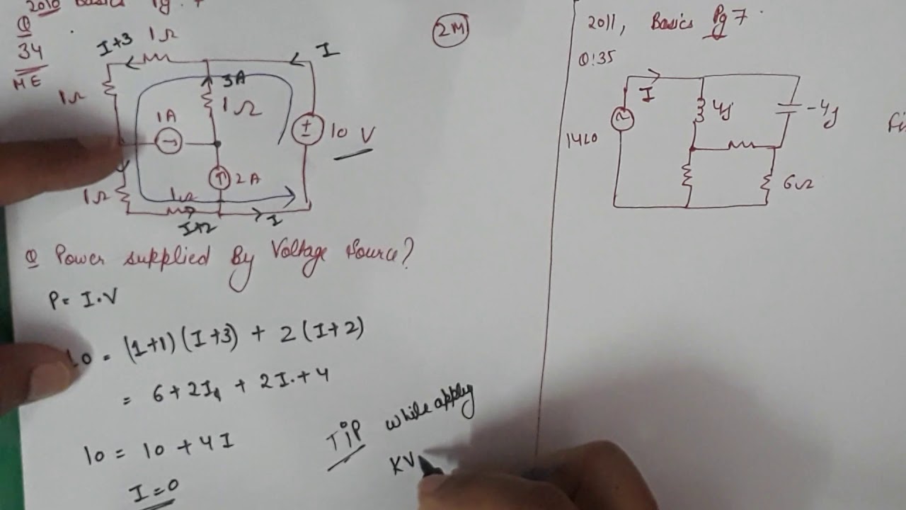 GATE ECE NETWORK PREVIOUS YEAR 2010 & 2011 Basic Ch 1  for ECE /EE/IN