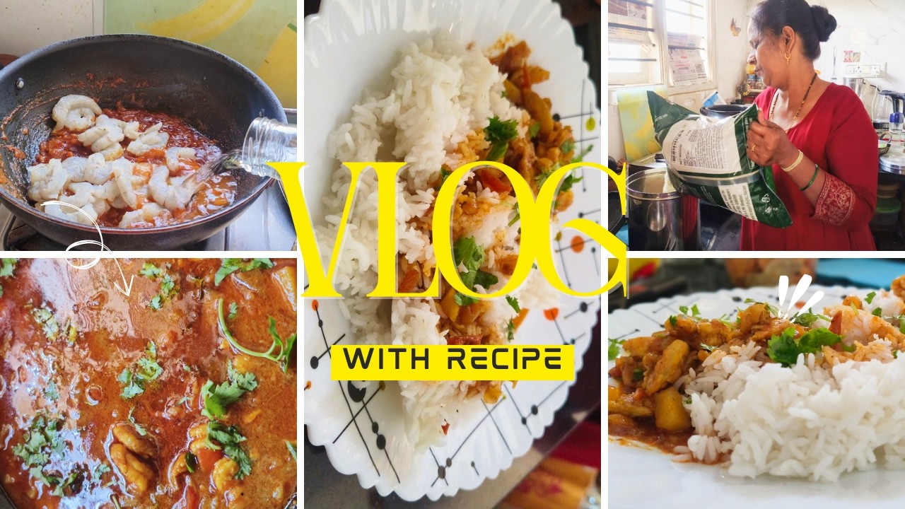 Indian Mom Made Prawns Today 🦐 | Aaj Ka Khana Vlog