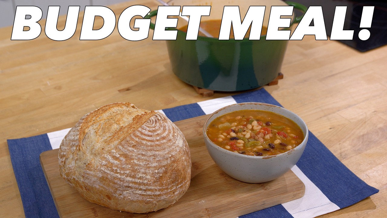 Stretch Your Grocery Budget: Homemade Bread & Pork Stock Bean Soup