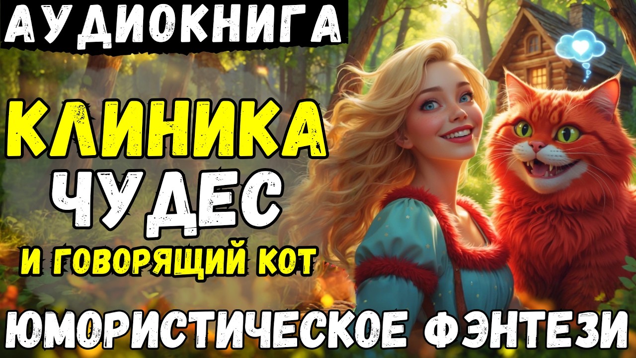 КЛИНИКА ЧУДЕС И ГОВОРЯЩИЙ КОТ / 😂ЮМОРИСТИЧЕСКОЕ ФЭНТЕЗИ ✨/ СЛУШАТЬ АУДИОКНИГУ ПОЛНОСТЬЮ
