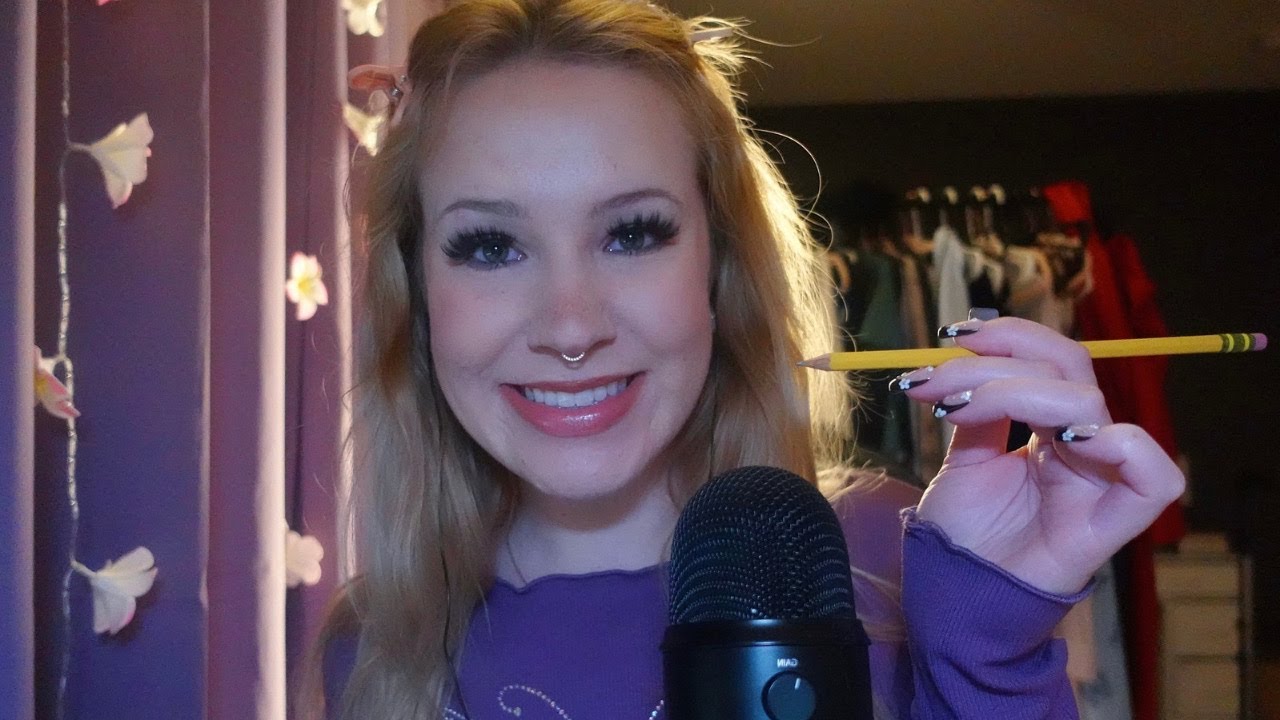 Tracing your face ft. pencil, lip liner, & concealer | Personal Attention ASMR