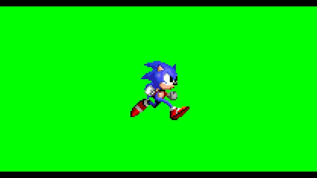 Sonic Jogging from Sonic the Hedgehog 2 (16-Bit Version) - Green Screen Template
