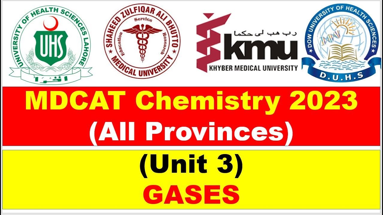 MDCAT Chemistry 2023 All Provinces Past Paper | Gases | MDCAT Past Papers | UHS | SZABMU | DOW | KMU