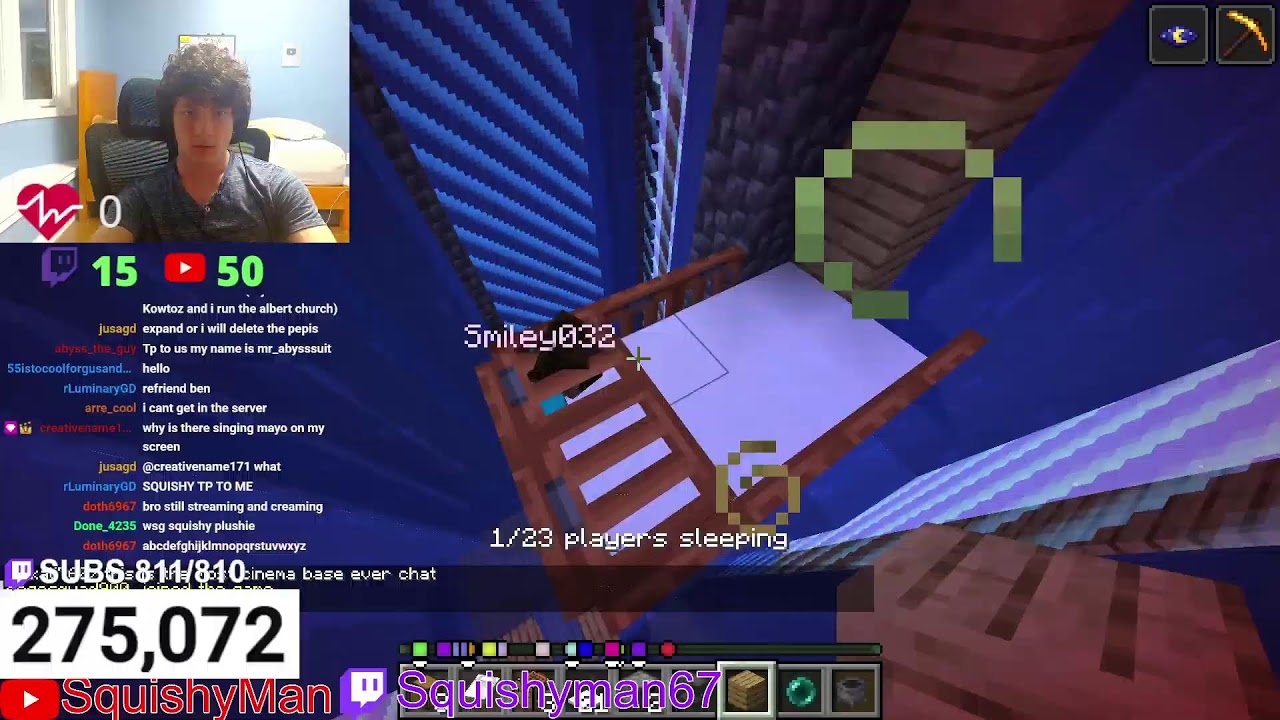 MINECRAFT SERVER WITH VIEWERS (java 1.21.11 Squishyman67.aternos.me)