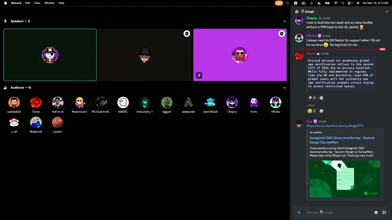 Aavegotchi Hangout / DAO Call:  Implementing Quorum Tiers and Treasury Management Proposal